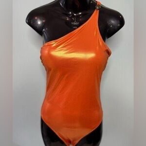 Kurt Geiger Orange Asymmetrical One-Piece Swimsuit Orange large